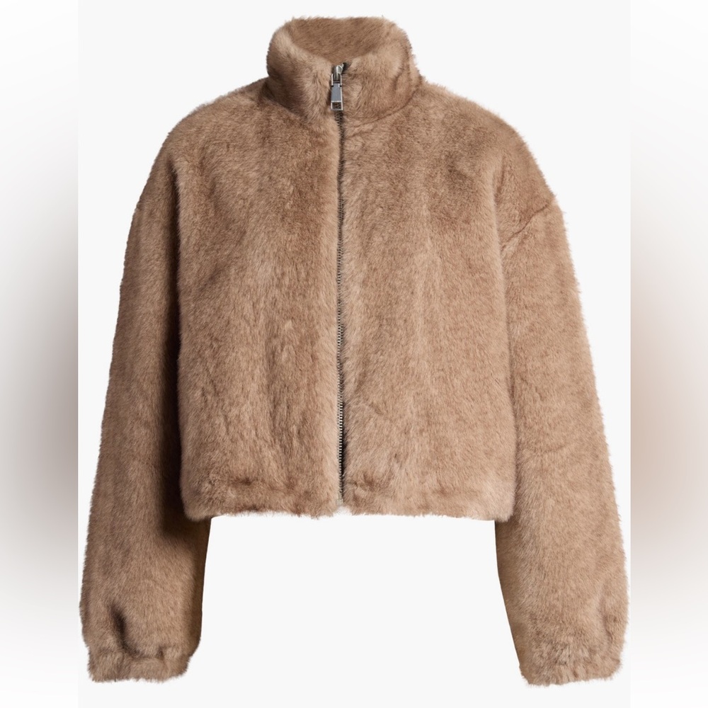 Rebecca Minkoff faux fur cropped jacket